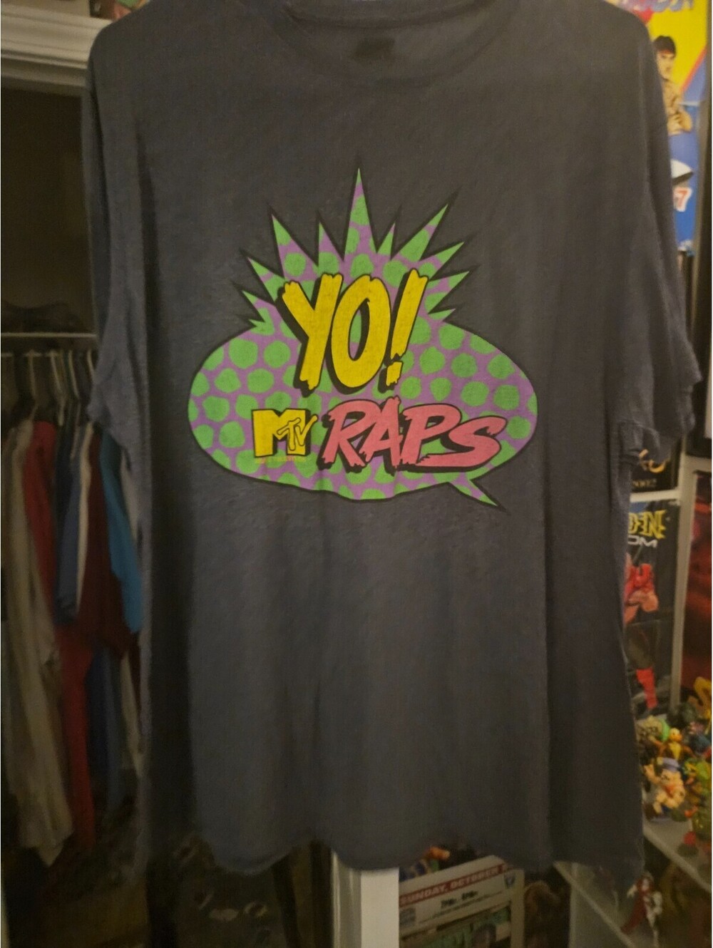 MTV YO! Raps Music Logo Mens Vintage Concert T-shirt Large